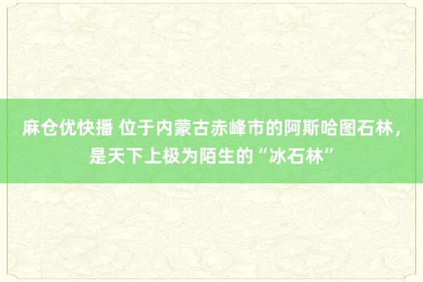 麻仓优快播 位于内蒙古赤峰市的阿斯哈图石林，是天下上极为陌生的“冰石林”