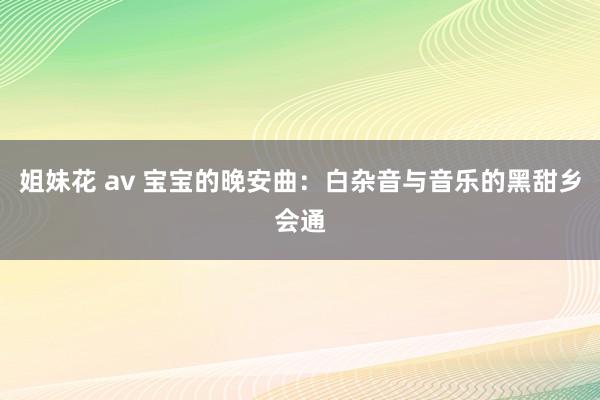 姐妹花 av 宝宝的晚安曲：白杂音与音乐的黑甜乡会通