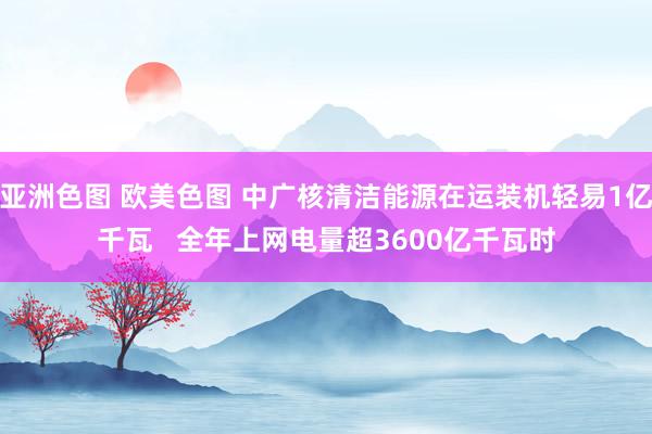 亚洲色图 欧美色图 中广核清洁能源在运装机轻易1亿千瓦   全年上网电量超3600亿千瓦时