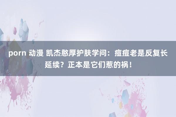 porn 动漫 凯杰憨厚护肤学问：痘痘老是反复长延续？正本是它们惹的祸！