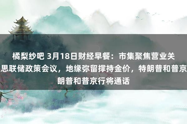 橘梨纱吧 3月18日财经早餐：市集聚焦营业关税和好意思联储政策会议，地缘弥留撑持金价，特朗普和普京行将通话