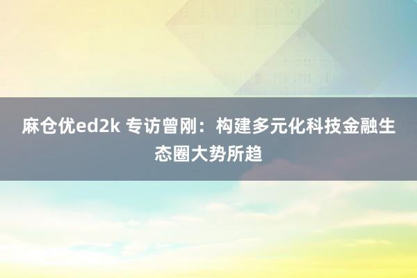 麻仓优ed2k 专访曾刚：构建多元化科技金融生态圈大势所趋