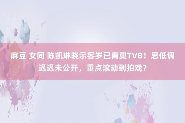 麻豆 女同 陈凯琳晓示客岁已离巢TVB！思低调迟迟未公开，重点滚动到拍戏？