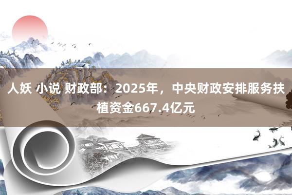 人妖 小说 财政部：2025年，中央财政安排服务扶植资金667.4亿元