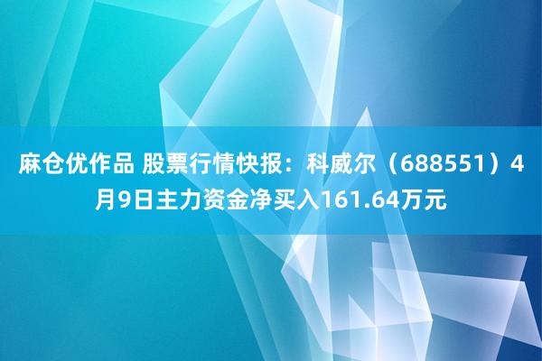 麻仓优作品 股票行情快报：科威尔（688551）4月9日主力资金净买入161.64万元