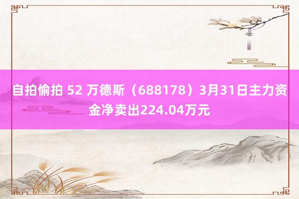 自拍偷拍 52 万德斯（688178）3月31日主力资金净卖出224.04万元